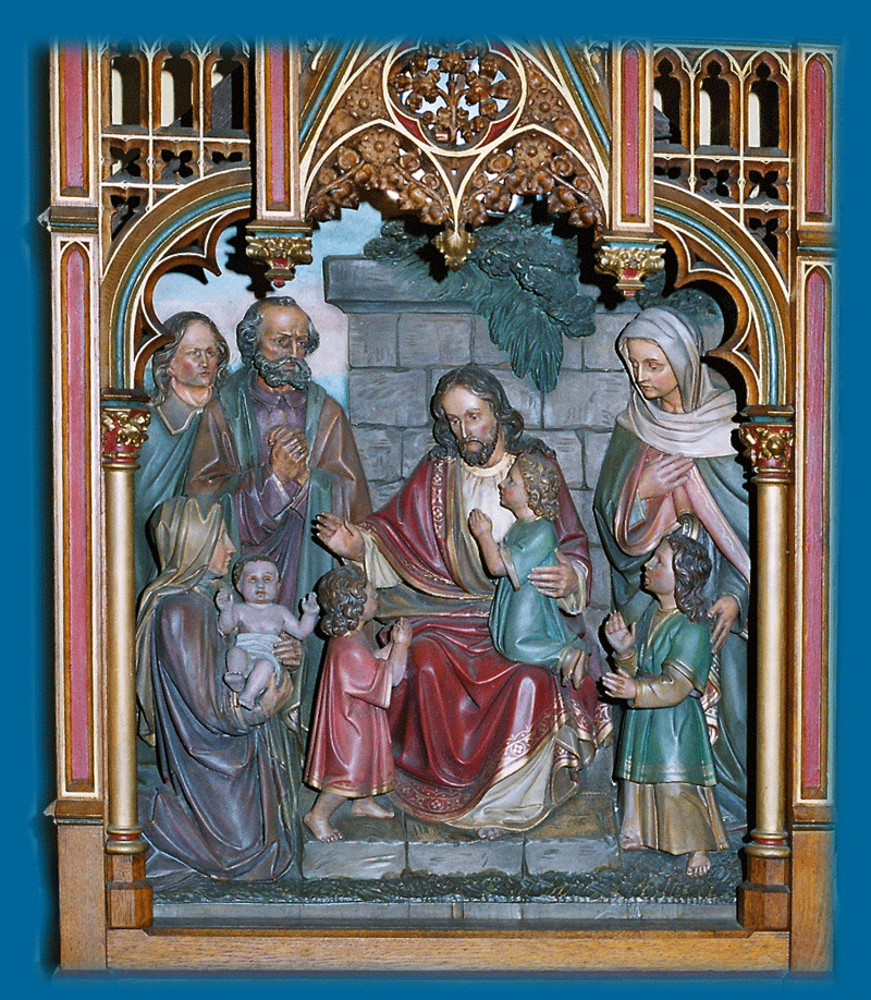 Familienmess Jesus segnet Kinder 2