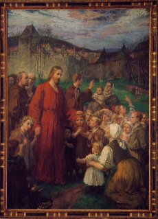 Familienmess Jesus segnet Kinder 3